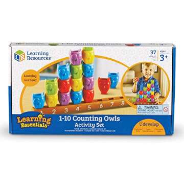 Learning Resources 1-10 Counting Owls Activity Set, Counting & Sorting Toys, Math Game, Fine Motor Toy, 25 Piece Set, Ages 3+
