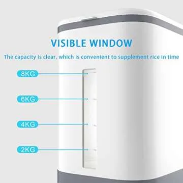 U-miss 25 Lbs Rice Dispenser, Large Grain Container Storage with Lid Measuring Cylinder Moisture Proof Household Cereal Dispenser Bucket for Kitchen Soybean Corn