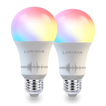 LUMIMAN Smart Light Bulbs with Alexa Integration, 2 Pack