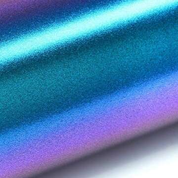 VINYL FROG Chameleon Vinyl Wrap Matte Metallic Vehicle Film Purple to Blue Stretchable Air Release D...