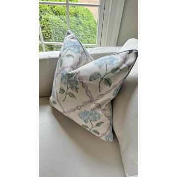 Jillien Harbor Emma Pillow Cover Throw Pillow for Home Grandmillennial Home Decor Hydrangea Pillow Floral Pillow Cover Pink Pillow Cover Premium Pillow Cover Nursery Pillow