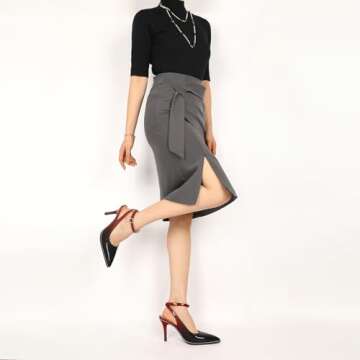 Soireelady Women’s Black Red Slingback Heels Pumps