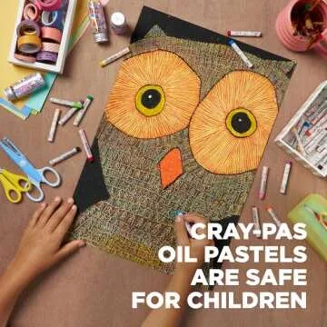 SAKURA Cray-Pas Junior Artist Oil Pastel Set - Soft Oil Pastels for Kids & Artists - 50 Sticks