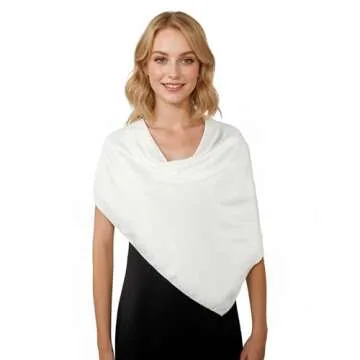 RIIQIICHY 35 Inch Ivory Head Scarf for Stylish Women