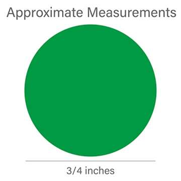 4000 PCS 3/4" Colored Dot Stickers Circle Color Coding Labels, 8 Color Style Colorful Coding Label Sticker for Office, Student Classroom(8 Rolls, 3/4 Inches)