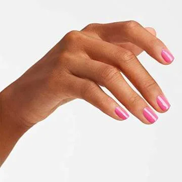 OPI Nail Lacquer Nail Polish | Opaque Bright Pink Crème Chip Resistant Nail Polish | Vegan, Fast Drying, Streak Free