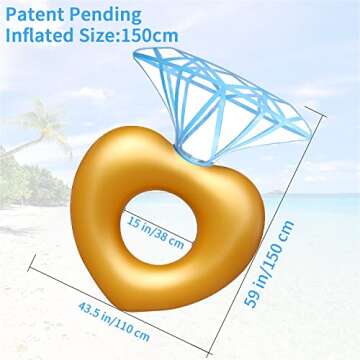 Engagement Ring Pool Float - Perfect for Summer Fun!