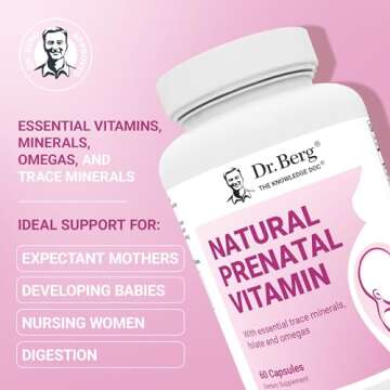 Dr. Berg Natural Prenatal Vitamins for Women (Pregnant & Nursing) - Prenatal Vitamins with Folate, V...