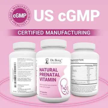 Dr. Berg Natural Prenatal Vitamins for Women (Pregnant & Nursing) - Prenatal Vitamins with Folate, Vitamins, Minerals, Omegas, &11 Powerful Superfoods - Womens Prenatal Multivitamin - 60 Capsules