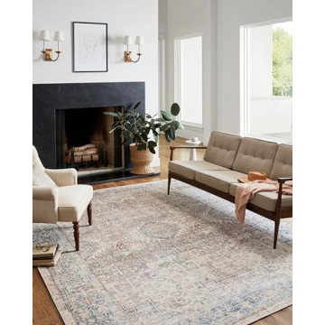Loloi Jules JUL-07 Natural Ocean Rug Vintage Modern Design