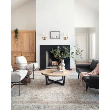 Loloi Jules JUL-07 Natural Ocean Rug Vintage Modern Design