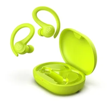 JLab Go Sport+ Wireless Workout Earbuds Featuring C3 Clear Calling, Secure Earhook Sport Design, 32+ Hour Bluetooth Playtime, and 3 EQ Sound Settings (Yellow)