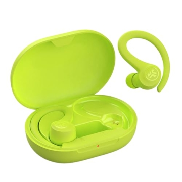 JLab Go Sport+ Wireless Workout Earbuds Featuring C3 Clear Calling, Secure Earhook Sport Design, 32+ Hour Bluetooth Playtime, and 3 EQ Sound Settings (Yellow)