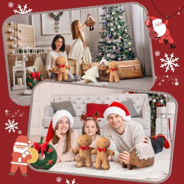 Eoieov Gingerbread Man Pillow for Christmas Decor