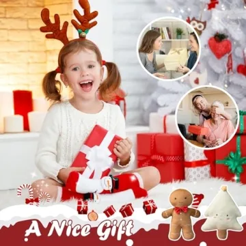 Eoieov Gingerbread Man Pillow for Christmas Decor