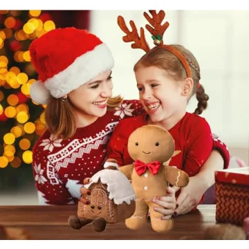 Eoieov Gingerbread Man Pillow for Christmas Decor