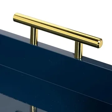 Kate and Laurel Decorative Tray in Navy and Gold