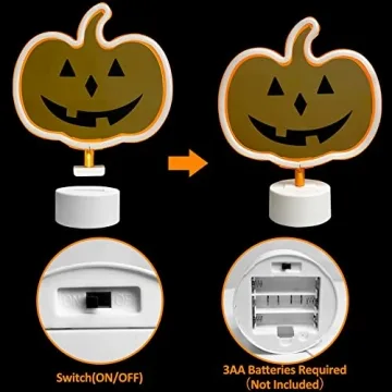 TURNMEON Glowing Pumpkin Neon Sign for Halloween Fun