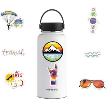 Cute Vsco Aesthetic Sticker Pack[66pc] Vinyl Waterproof for Laptops Hydro Flasks Water Bottle Hydroflask Waterbottles MacBook-Decals for Kids, Teens Vsco Girl Stuff (Nature)