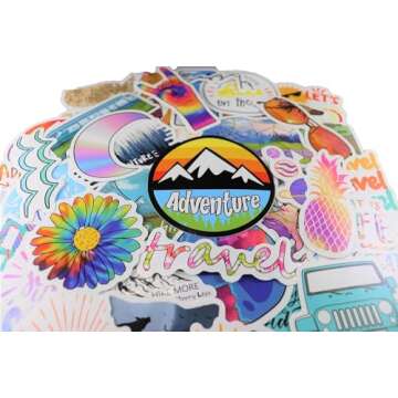 Cute Vsco Aesthetic Sticker Pack[66pc] Vinyl Waterproof for Laptops Hydro Flasks Water Bottle Hydroflask Waterbottles MacBook-Decals for Kids, Teens Vsco Girl Stuff (Nature)