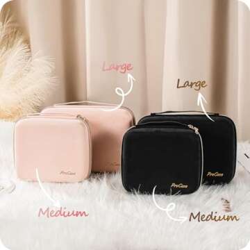 ProCase Large Travel Jewelry Organizer Case - Secure & Stylish