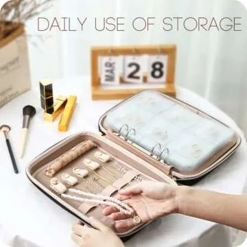 ProCase Large Travel Jewelry Organizer Case for Safe Storage
