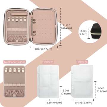 ProCase Large Travel Jewelry Organizer Case for Safe Storage