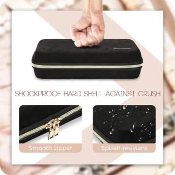 ProCase Large Travel Jewelry Organizer Case for Safe Storage