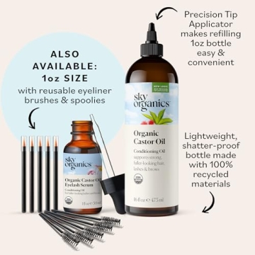 Sky Organics Organic Castor Oil for Hair, Skin & Wellness