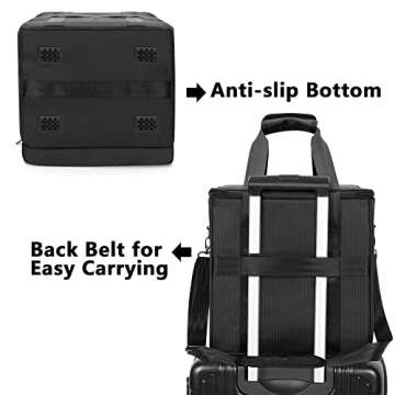 Trunab Vinyl Record Carrying Bag for 60 Records Storage