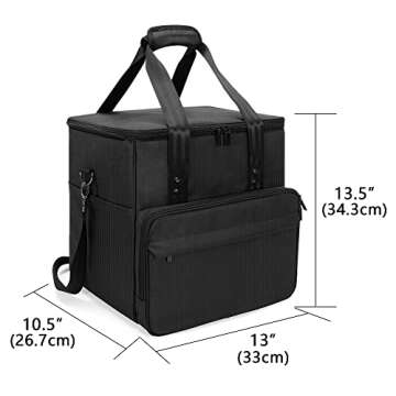 Trunab Vinyl Record Carrying Bag for 60 Records Storage