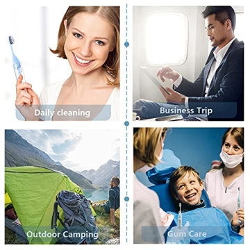 Travel Toothbrush Kit with Built-in Toothpaste Container - 2Pcs