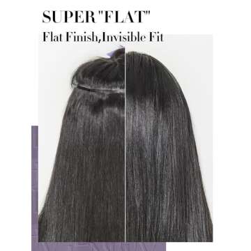 LUVME Hair Extensions Seamless Clip in Hair Extensions Human Hair Yaki Straight 135g 7pcs Natural Black Hair Extensions 20 Inch Real Human Hair Extensions