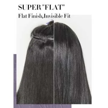 LUVME Hair Extensions Seamless Clip in Hair Extensions Human Hair Yaki Straight 135g 7pcs Natural Black Hair Extensions 20 Inch Real Human Hair Extensions