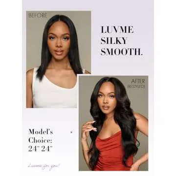 LUVME Hair Extensions Seamless Clip in Hair Extensions Human Hair Yaki Straight 135g 7pcs Natural Black Hair Extensions 20 Inch Real Human Hair Extensions