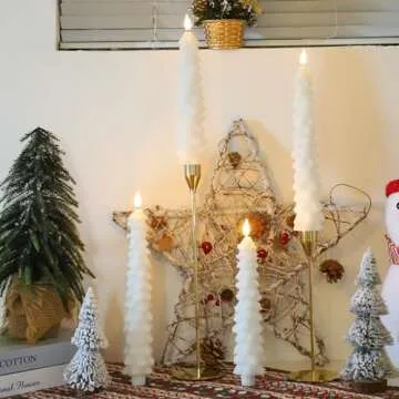 MUMCHASI Flameless Christmas Candles with Remote Control