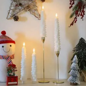 MUMCHASI Flameless Christmas Candles with Remote Control