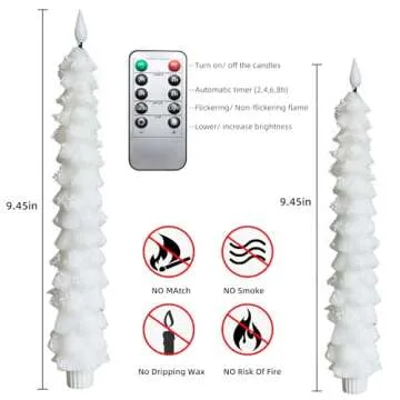 MUMCHASI Flameless Christmas Candles with Remote Control