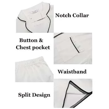 Luxurious Ekouaer Silk Satin Pajamas Set for Women