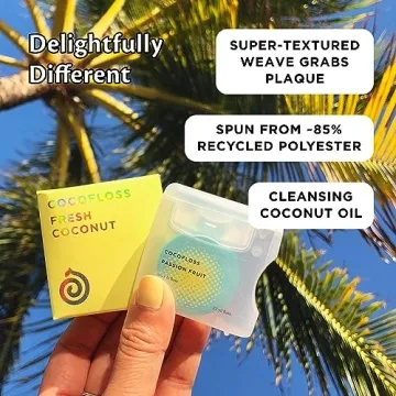 Cocofloss Woven Dental Floss - Effective, Coconut-Scented & Kid-Friendly