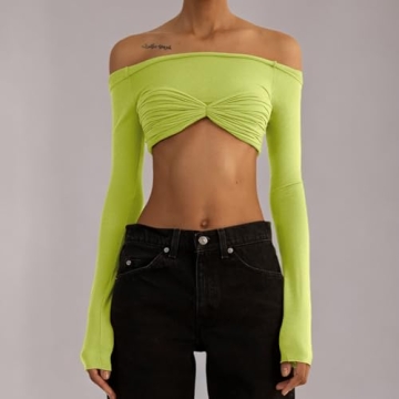 Women’s Stylish Knit Mesh Sheer Crop Tops - Chic Y2K Fashion