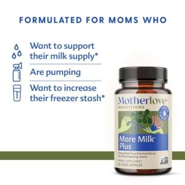 Motherlove More Milk Plus: Fenugreek-Based Lactation Supplement for Breastfeeding Moms
