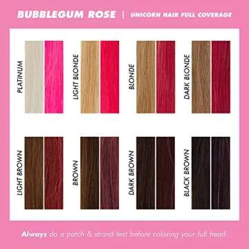 Lime Crime Full Coverage Unicorn Hair Dye, Bubblegum Rose - Damage-Free Semi-Permanent Hair Color Conditions & Moisturizes - Temporary Hair Tint Kit Has A Sugary Citrus Vanilla Scent - Vegan