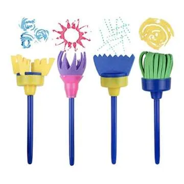 YallFairy Washable Paint Brushes Set for Kids Art Fun