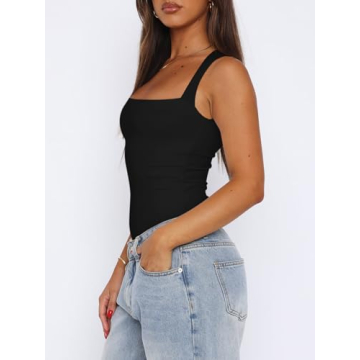 Buy Stylish REORIA Women's Square Neck Bodysuit Online