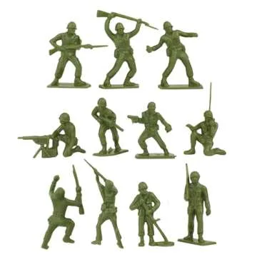 Tim Mee Toy Plastic Army Men - 28pc WWII Soldier Set