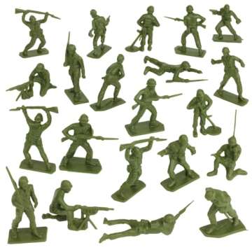 Tim Mee Toy Plastic Army Men - 28pc WWII Soldier Set