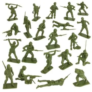 Tim Mee Toy Plastic Army Men - 28pc WWII Soldier Set