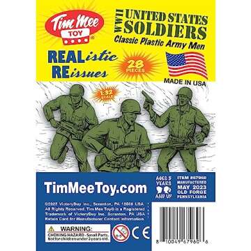 Tim Mee Toy Plastic Army Men - 28pc WWII Soldier Set