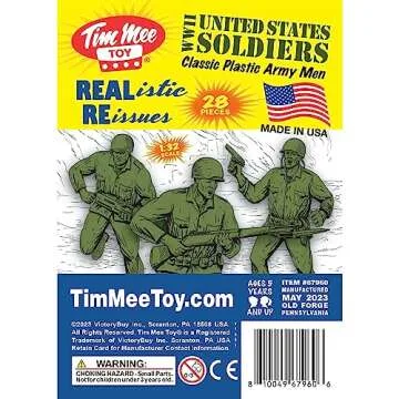 Tim Mee Toy Plastic Army Men - 28pc WWII Soldier Set